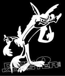 Wile e Coyote Catch Roadrunner Finger Decal Sticker