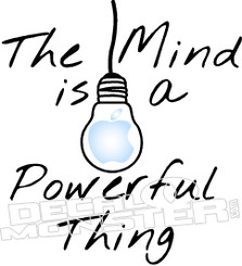 The Mind is a Powerful Thing Apple Decal Sticker