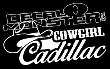 Cowgirl Cadillac 2 Decal Sticker