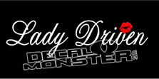 Lady Driven Decal Sticker