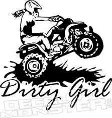 Dirty Girl Quad Decal Sticker