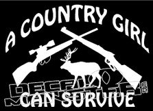 A Country Girl Can Survive Decal Sticker
