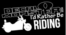 I'd Rather be Riding Motorbike Decal Sticker