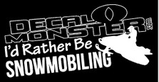 I'd Rather be Snowmobiling Decal Sticker