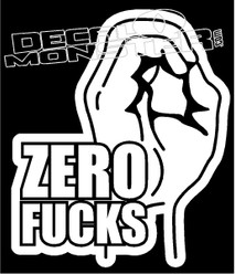 Zero Fucks JDM Decal Sticker