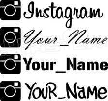 Instagram Your Name Decal Sticker