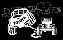 Toyota Pisses On Jeep Decal Sticker