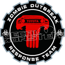 Toyota FJ Cruiser Zombie Outbreak Response Team Decal Sticker