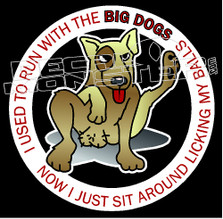 I Used to Run with the Big Dogs... decal sticker