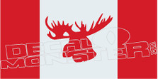 Canadian Flag Moose Edition Decal Sticker