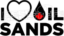 I Heart Oil Sands Decal Sticker