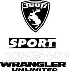 Jeep Moose Ferrari Emblem Sport Wrangler Unlimited Decal Sticker