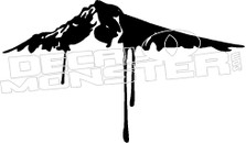 Dripping Mountain Silhouette Decal Sticker