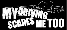 My Driving Scares Me Too Decal Sticker