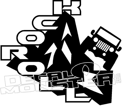 Jeep Rock n Roll Decal Sticker - DecalMonster.com