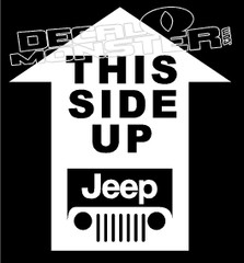 This Side Up Jeep Decal Sticker