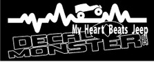 My Heart Beats Jeep Decal Sticker
