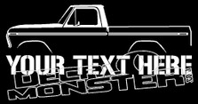 Low Ford Truck Silhouette 2 Decal Sticker