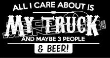 I Care About Truck & Beer Decal Sticker