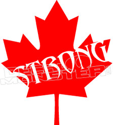 Canada Strong Canadian Leaf 2 Decal Sticker
