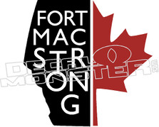 Fort Mac Strong Canadian Leaf Decal Sticker