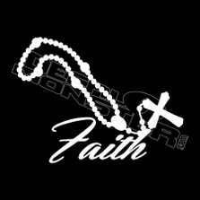 Faith Rosary Religion Decal Sticker