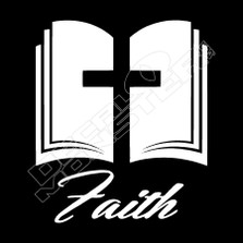 Faith, Bible and cross 2 Religion Decal Sticker