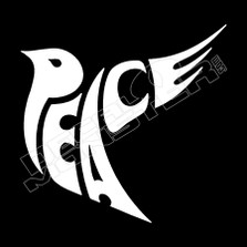 Peace Dove Word Religion Decal Sticker