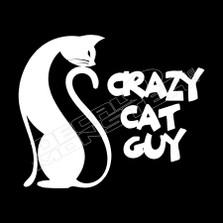 Crazy cat guy Pet Decal Sticker 