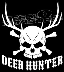 Deer Hunter Hunting Skull Decal Sticker