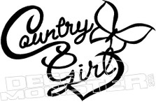 Country Girl Butterfly Decal Sticker
