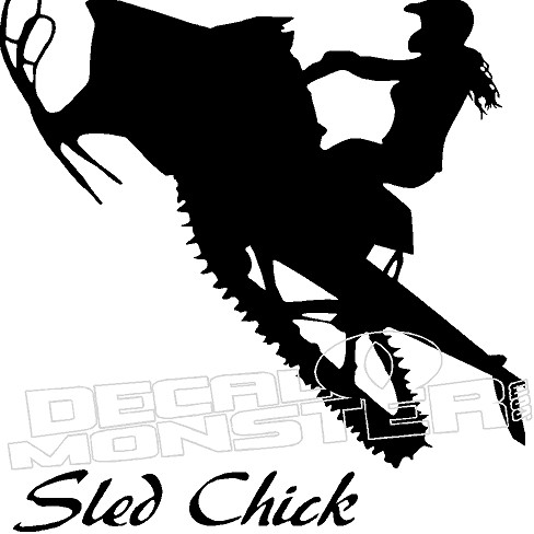 SILLY BOYS SLEDS ARE FOR GIRLS 5X6 SNOWMOBILE ARCTIC CAT POLARIS DECAL STICKER 