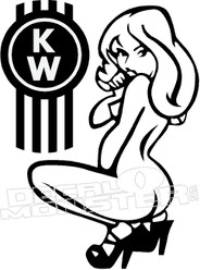 Kenworth Semi Hot Girl Truck Decal Sticker