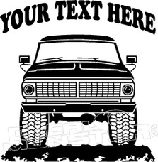 Your Text Here Ford Retro Truck Decal Sticker