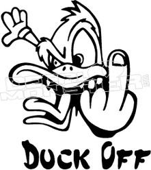 Duck Off Decal Sticker