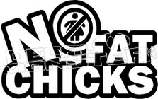 No Fat Chicks JDM Decal Sticker