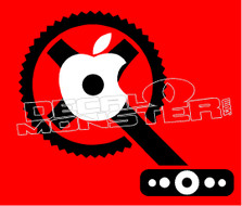 Apple Bike Pedal Crank Decal Sticker