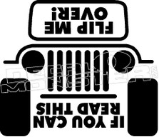Jeep Read This Flip Me Over Funny Decal Sticker