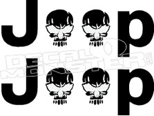 Jeep Skulls Decal Sticker