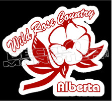 Alberta Wild Rose Country Decal Sticker
