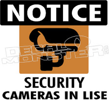 Security Cameras Notice Decal Sticker