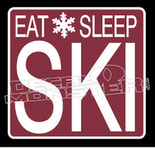 Eat Sleep Ski Decal Sticker