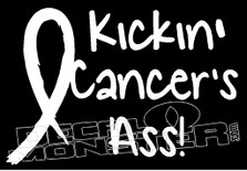Kicking Cancer's Ass Decal Sticker