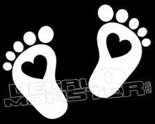 Happy Heart Feet Girl Stuff Decal Sticker