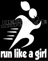 Run Like a Girl Stuff Decal Sticker