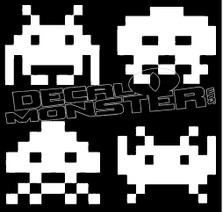 Space Invaders Retro Game Guy Stuff Decal Sticker