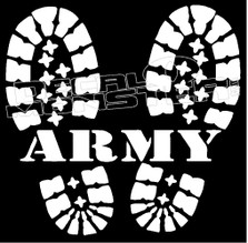 Boots On the Ground Army Guy Girl Stuff Decal Sticker