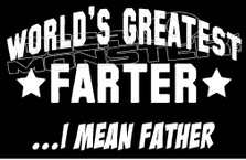 Worlds Greatest Farter mean Father Funny Guy Stuff Decal Sticker