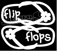 Flip Flops 2 Hawaii Decal Sticker
