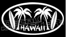 Beach and Boards Hawaii Decal Sticker